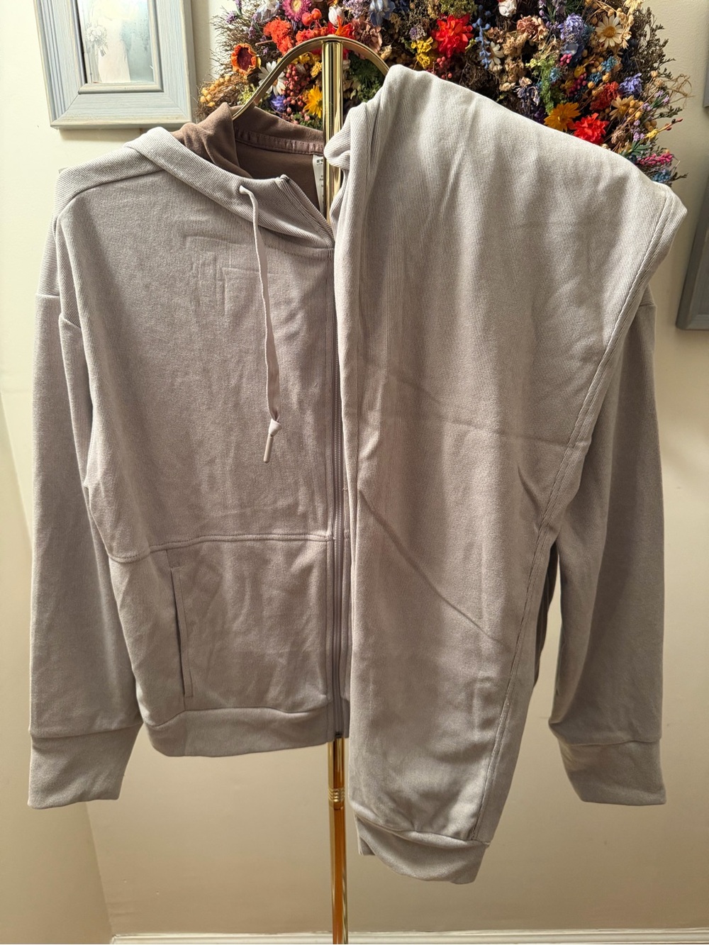 RBX Zip Hoodie and Sweatpants Set - Light Gray